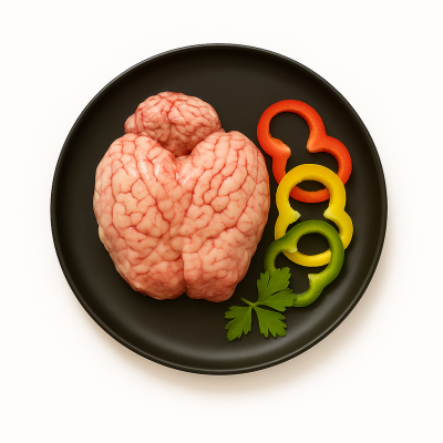 مغز گوساله آندیب گوشت قرمز گوشت گوساله