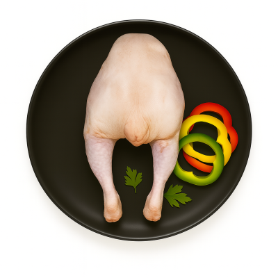 ران مرغ با کمر آندیب گوشت سفید