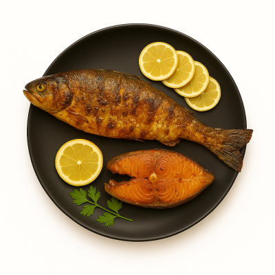 ماهی قزل آلا کبابی آندیب گوشت سفید