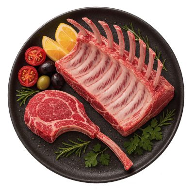 استیک لم رک گوشت فرآوری شده آندیب گوسفندی