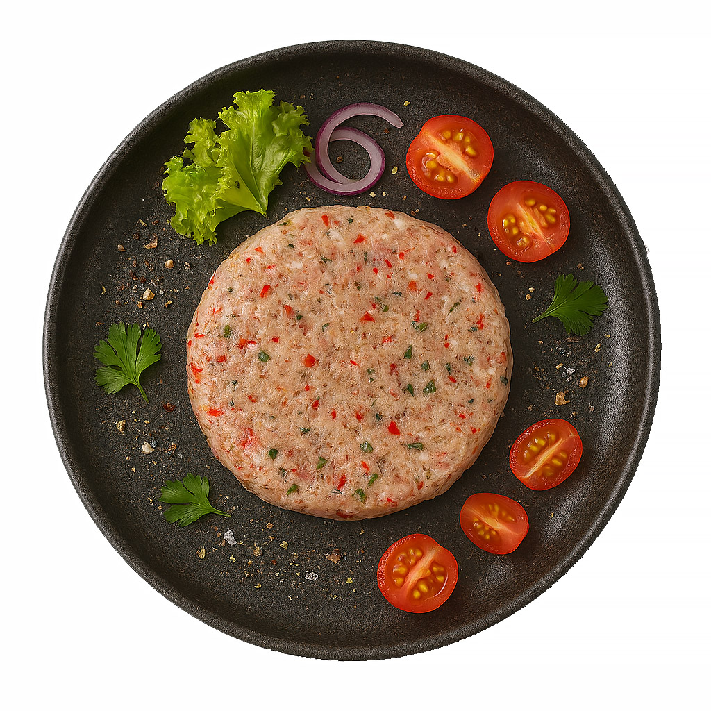 چیکن برگر همبرگر آندیب گوشت فرآوری شده مرغ