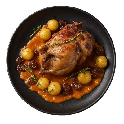 کبک شکم پر آندیب گوشت فرآوری شده مرغ بریان و تنوری